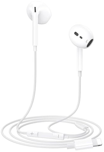 Écouteurs pour iPhone [Certifié MFi] - Écouteurs intra-auriculaires avec microphone et écouteurs HiFi - Pour iPhone 14, 13, 12, 11 Pro Max/XR/XS/X/SE/8/7/Plus/iPad Air Mini - Compatible avec iOS