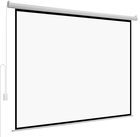 VEVOR Écran de Projection Motorisé Électrique 3048 mm 4:3 1080 HD, Toile de Vidéoprojecteur Murale en PVC, avec Télécommande, Angle de Vision Étendu, pour Cinéma Domicile, Bureau, Salle de Classe