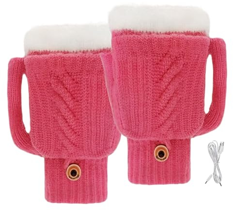 Heated Gloves - Heated Gloves With USB Charging,Electric Thermal Mitts,For Winter, Camping, Hiking, Fishing, Cycling, Office, Indoor, Outdoor And Cold Weather
