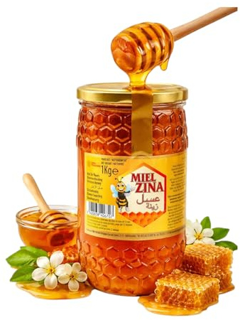 Miel Zina Naturel 100% Pur – Saveur Authentique – Format Familial (1kg)
