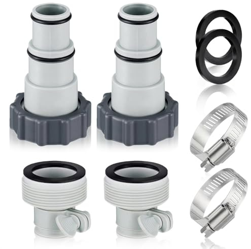 IHLOOTD Adaptador Manguera Piscina A y B, Adaptador Piscina para Intex, Adaptador Manguera Piscinas 32 a 38,Conector Mangueras 32mm,Conector para Mangueras de Piscina de 32 y 38 mm de diámetro