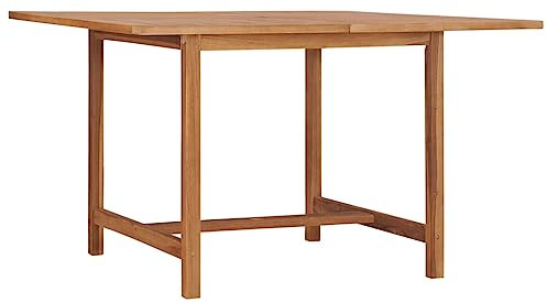 Zeehear trädgårds-matbord av teak 110 x 110 x 75 cm med vattenbaserad finish, väderbeständigt och robust för terrass, balkong, utomhus, perfekt som matplats eller loungebord