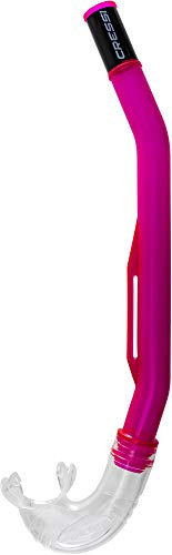 Cressi Island 2.0, Translucent Pink/Clear/Black Standard-Schnorchel, Durchscheinendes Rosa/Transparent/Schwarz