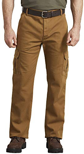Dickies Herrbyxor Duck Cargo Work Utility, Stonewashed brun anka, 30W x 30L