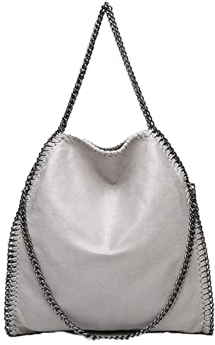 Earnmore Umhängetaschen für Frauen Damen Kette Umhängetasche Kettentasche Taschen für Damen Casual Handtasche große Hobo Schultertasche