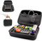 Aufbewahrungsbox für Batterien und Akkus - Batteriespeicher-Organizer Kapazität 48 Batterien AA AAA C D 9V Flachbatterien - Batterietester im Lieferumfang enthalten - Hartschalenkoffer