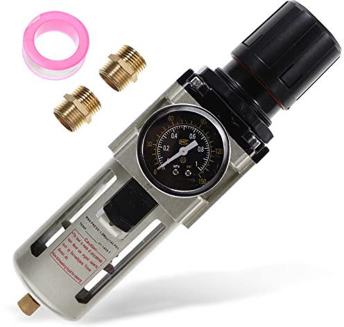 DOITOOL Regolatore Compressore Con Separatore Kit Per Trattamento Facile Installare Resistente e Stabile