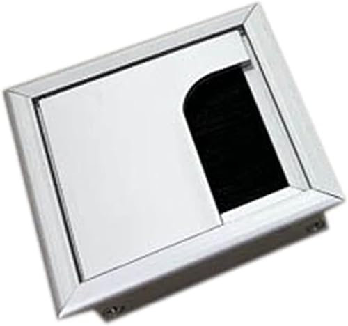 Pasacables de escritorio Pasacables for escritorio Pasacables for escritorio Pasacables rectangulares de aluminio negro mate for escritorio de oficina Pasacables for escritorio de mesa cuadrado con va