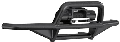 SPEELIK Front Bumper Aluminum Winch for Traxxas 1/18 TRX4M High Trail K10 F150 Upgrade Parts RC Crawler Car