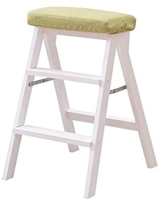 Marchepied pliable portable à 3 marches pour cuisine, bureau, chaise robuste avec capacité de charge de 100 kg, blanc