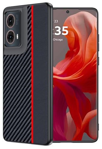 FDHYFGDY Funda para Motorola Moto G85, resistente a los arañazos, a prueba de golpes, de fibra de carbono, con protección de cámara