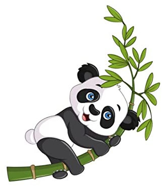 Toyvian PVC Panda Wall Sticker Boys and Girls Decor Adhesive Wallpaper Home Background Cartoon Wall Decals