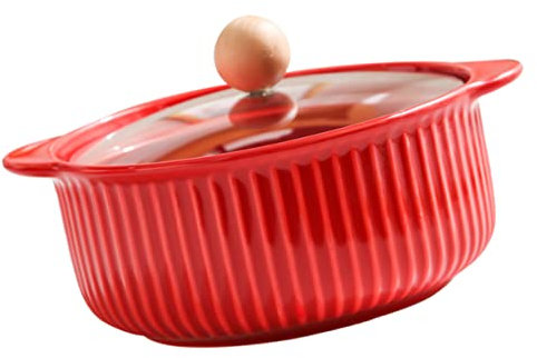Amosfun Große Japanische Keramik-suppenschale Mit Deckel Und Griffen Vielseitige Ramen Nudelschüssel Für Haushalt Robust Leicht Zu Reinigen Für Suppe Salat Und Snacks