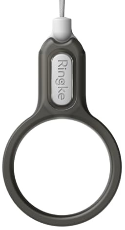 Ringke Buckle Finger Ring Strap, Translucent Color PC Grip Charm Holder with Easy On/Off Connector for Cell Phone Case, Airpods/Galaxy Buds, Key Chain, Camera, and more