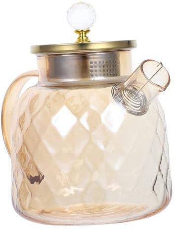 BESTYASH Jarra De Agua De Vidrio Con Tapa Jarra De Vidrio Helado De Hogar Para Sala De Estar y Cocina Para Bebidas