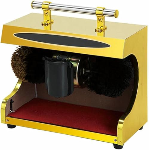 MNJVCFDS Shoe Polisher, Household Electric Shoe Polishing Machine, Automatic Induction, Double Combination Brush, Low Noise, for Family Hotel Bank Commercial