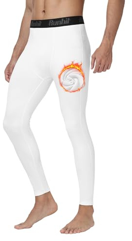 Runhit Thermounterhose Herren Lang, Thermo Lange Unterhosen Fleece Leggings Winter Thermounterwäsche Skiunterwäsche Männer Funktionsunterwäsche Thermohose Extra Warme Unterwäsche Hose