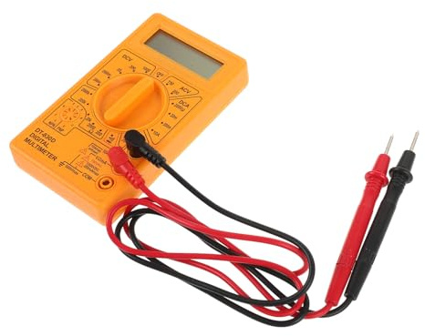 Gatuida Multimètre Numérique et Protection Surcharge Orange Détection de Transistor Portable en Abs Voltmètre-ohmmètre pour Électriciens