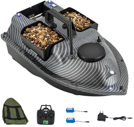 CHIMHOON Bateau d'appât de 500 m avec GPS et emplacement à 16 crochets, batterie de 90 min