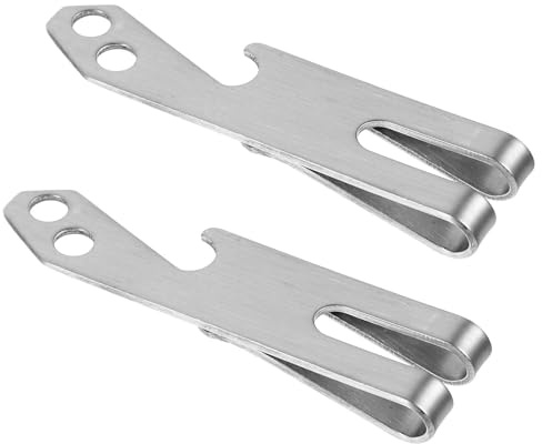 SOLUSTRE Pinzas Elegante Inoxidable Acero para Piezas de Billetes 2 Diseño Clip Doble Cara Llavero con Abridor y Cartera para Dinero para Hombres y Mujeres