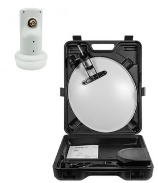 Megasat Pack Parabole Satellite Acier 40cm + LNB Single HDSAT