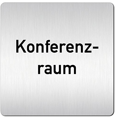 Türschilder24 XXL Schild - Türschild (B) • 125 x 125 mm • Konferenz/Konferenzraum • 1,5 mm Aluminium Vollmaterial • 100% Made in Germany (Konferenzraum)