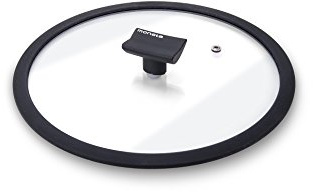 Moneta Tapa de Cristal con Borde de Silicona para Cacerolas y Sartenes, 28 cm