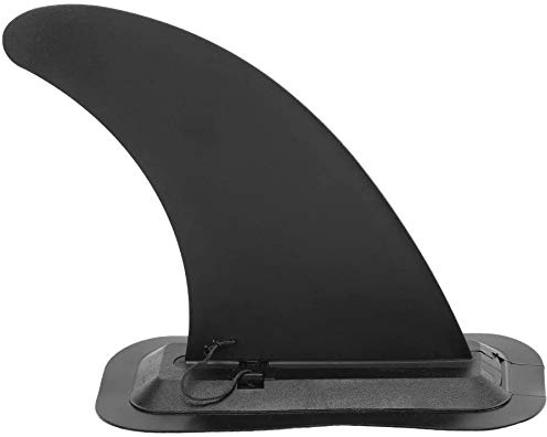 POFET Surf Center Fin, Surfa SUP Fin Longboard surfbräda stående paddel PVC avtagbar centrum fena-svart