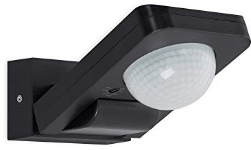 TELEFUNKEN - Bewegungsmelder, Bewegungssensor 360°, Reichweite max. 20m, inkl. Zeiteinstellung, inkl. Dauerlicht, max. 2.000 Watt, IP65, Schwarz, 173x87x75mm (LxBxH)