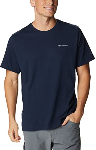 Columbia Mens Thistletown Hills Short Sleeve T-Shirt, Collegiate Navy Heather, X-Large Tall
