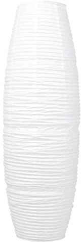 Balacoo Paper Floor Lamp Shade Cover: Rice Paper Floor Lamp Shade Japanese Style Rice Paper Lamp Fits in Modern Room Decor for Bedroom Decor, White, 130x32cm, 7S4X15YWSC64249YHJM