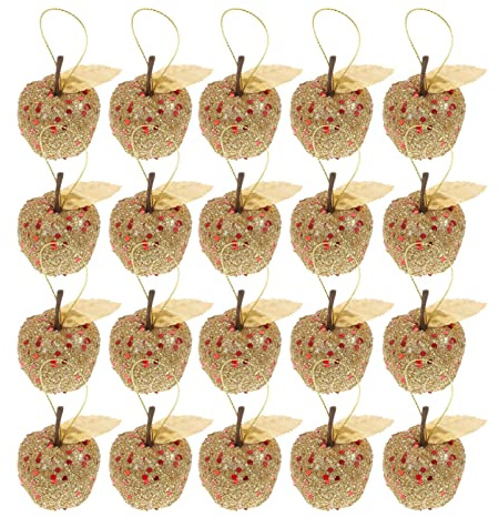 Gadpiparty Weihnachtsbaumanhänger 20 Stücke Anh?nger Apfel Baumschmuck schmuck Weihnachtsanh?nger DIY Geschenkanh?nger für Weihnachtsdeko Xmas Party Dekoration