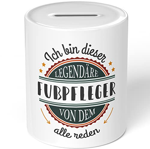 JUNIWORDS Spardose Sparbüchse, Ich Bin Dieser legendäre Fußpfleger, von dem alle reden (5049325)