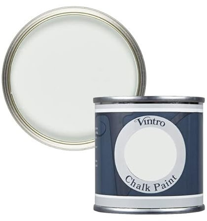 Vintro Paint | Pale Green Chalk Paint | Furniture Paint | Shabby Chic | Ultra Matt Finish | 125ml (125ml, Honeydew - Pale Green)