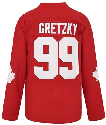 Camiseta de hockey sobre hielo para hombre 1991 Team Canada Coupe Cup, #99 Gretzky, X-Large