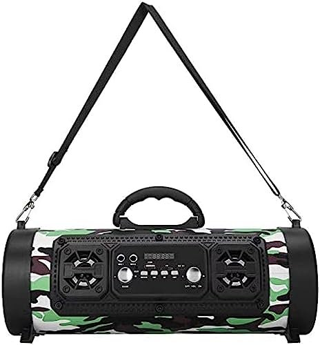 Bluetooth Speakers, 15W Portable Bluetooth Boombox With Subwoofer, FM Radio, Colorful Lights, EQ, Stereo Sound, Booming Bass, Playtime Wireless Outdoor Speaker For Home, Party, Camping, Travel,Gre