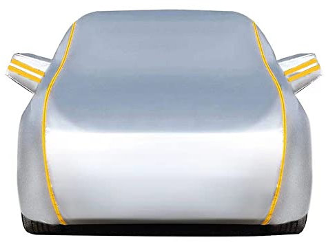 GTJF Autoabdeckung Für FIAT 500 500C 500E Abarth 500 2007-2022| Wasserdicht Atmungsaktiv Strapazierfähige Vollgarage Fürs Auto Allwetterschutz Autoplane (Color : Silver, Size : Abarth 500)