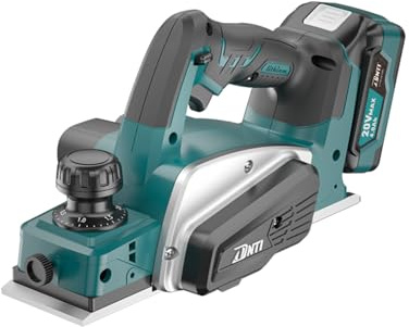 DNTI-Cordless Hand Planer 3-1/4 width 20V Cordless 15000 RPM High-Speed Powerful Electric Handheld Planers for Woodworking Wood Chamfer DIY 501(One battery.charge)