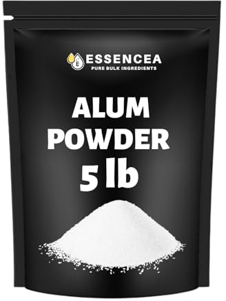 Alum Powder 5lb by Essencea Pure Bulk Ingredients | Pure Potassium Aluminium Powder | Phitkari | Purifies Water | Natural Deodorant (80 Ounces) [Packaging may vary]
