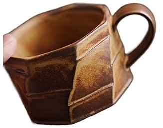 HEXEH Tasses Tasse à café en céramique rétro, Tasse à Latte, Tasse à café américaine, Tasse à café Café Boisson Tasse (Color : Bruin)