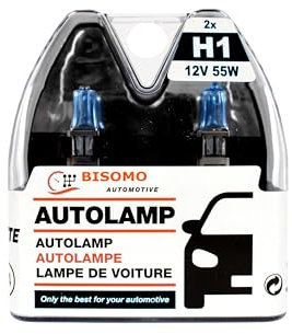 2x BISOMO H1 Halogen Auto Lampe 8500K Super Weiß Xenon Blue Effekt Optik 12V 55W Scheinwerfer Licht Birne Glühbirne E-geprüft