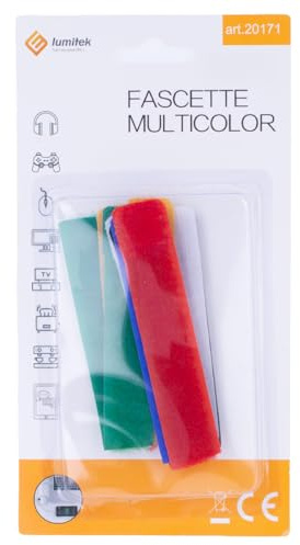 A2ZWORLD, Fascette Riutilizzabili 6/30 Pezzi, Multicolor, 2x18.4cm, Fascette di Chiusura, Per Ufficio, Domestico e Tutti Tipi di Cavi (6)