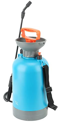 Pulverizador de Bomba de Jardín, Pulverizador a Presión con Bomba de Jardín y Césped de Mano, Botella Pulverizadora de Agua para Jardín con Correa Ajustable para el Hombro (5L