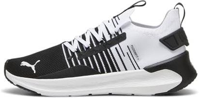 PUMA Scarpe da Running SOFTRIDE Symmetry Fuzion Unisex 44.5, Black Cool Dark Gray White