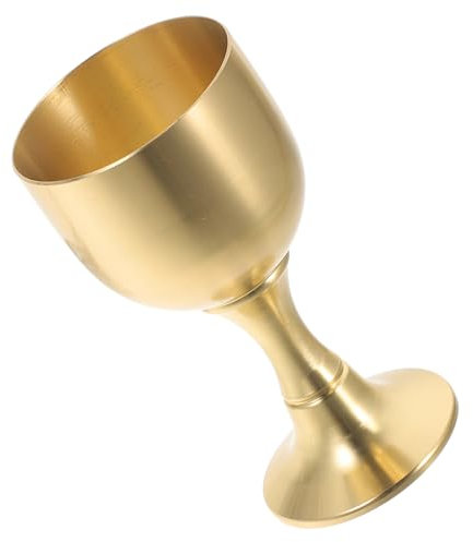 LABRIMP Coupe de Communion en Laiton Vintage, Gobelet Métal Doré