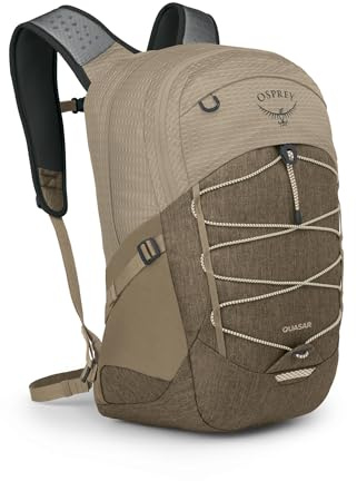 Osprey Quasar Unisex Backpack, 26L, Alpaca Tan/Latte Brown Heather, O/S