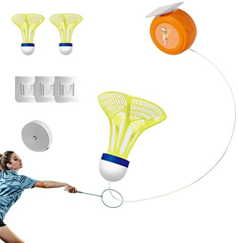 Badminton Rebound Trainer - Badminton-Training, Badminton-Trainingswerkzeuge | Einzelspieler-Rebound-Werkzeugausrüstung, Übungsmaschine Schläger-Trainingszubehör für Garten-Badmintonplatz