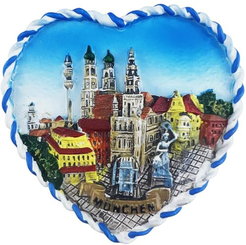 München Deutschland Kühlschrankmagnet Tourist Souvenir Kühlschrank Deko Magnet 3D Handgemalt Handwerk