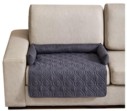 OREZAUQS Sofa wasserdicht antirutsch Hundekissen für große Hunde Hundedecke Sofa Hundekissen Sofaschutz Hund Hundedecke (75 * 120 cm,dunkelgrau)