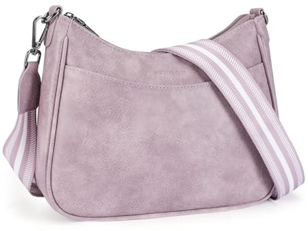 APHISON Klein Crossbody Bag mit Breitem Gurt Schultertasche Umhängetasche Damen veganem Leder blau Handtasche Tasche mit Abnehmbarem Schultergurt Kartenschlitz Reisetasche